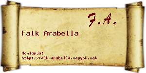 Falk Arabella névjegykártya